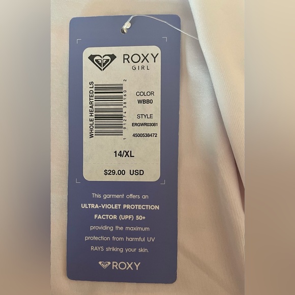 ROXY LONG SLEEVE SUN PROTECTION RASH GUARD - Picture 2 of 8